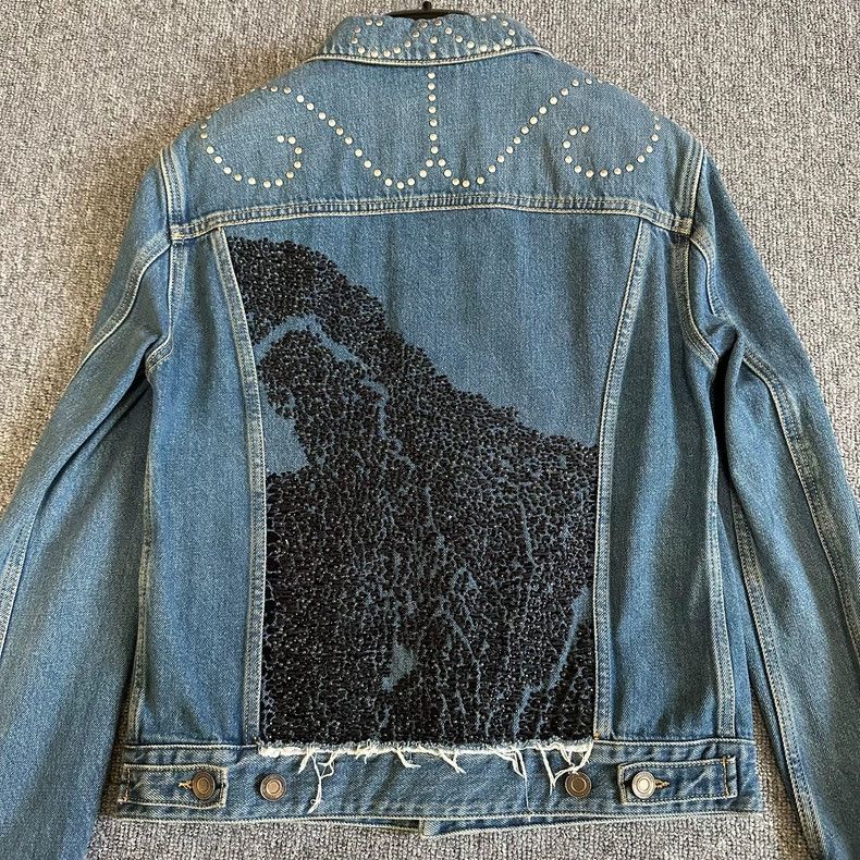Saint Laurent Paris saint laurent blue studded denim jacket Size US S / EU 44-46 / 1 - 4 Thumbnail