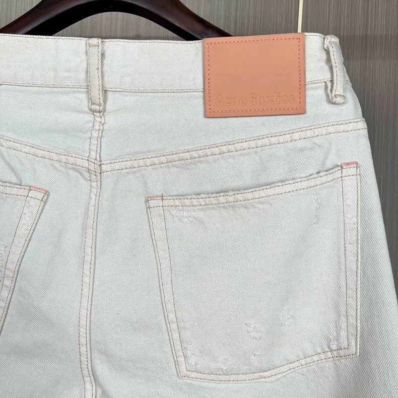 Acne Studios acne studios ripped white denim pants Size US 31 - 6 Thumbnail