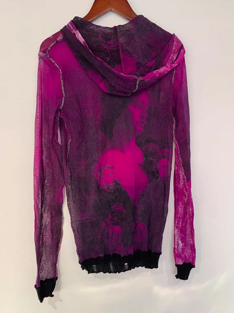 Jean Paul Gaultier purple hooded long sleeve top by jean paul gaultier Size US L / EU 52-54 / 3 - 2 Thumbnail