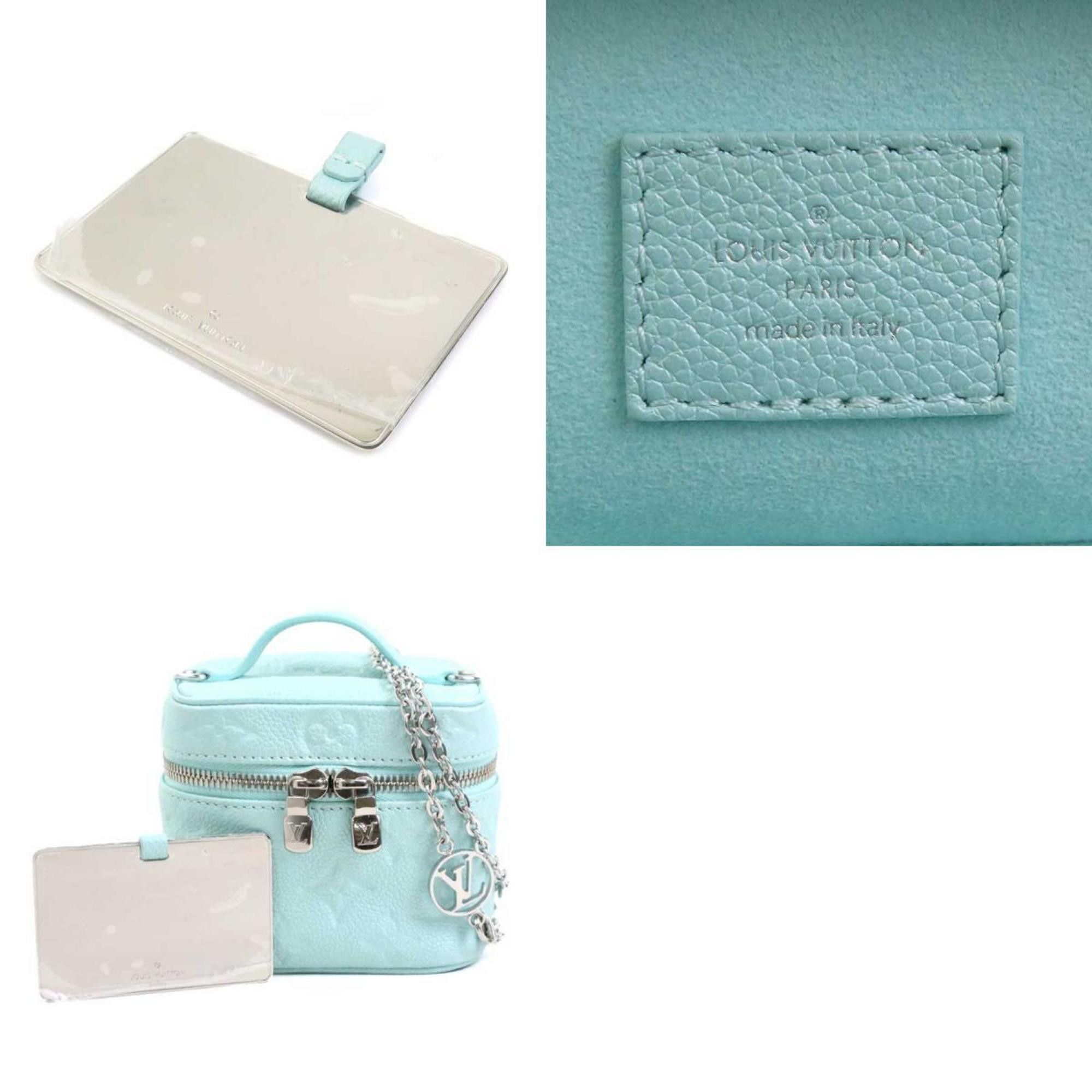 Louis Vuitton Louis Vuitton Handbag Shoulder Bag Monogram Empreinte Micro Vanity Light Blue Silver Women's M82193 e60554a Size ONE SIZE - 5 Thumbnail
