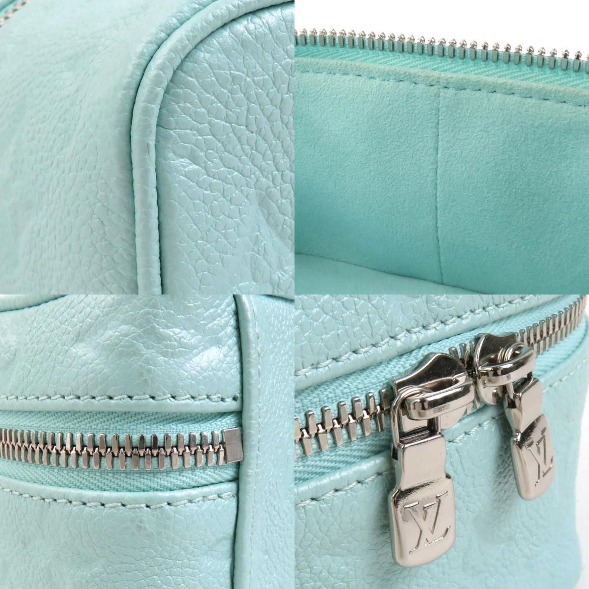 Louis Vuitton Louis Vuitton Handbag Shoulder Bag Monogram Empreinte Micro Vanity Light Blue Silver Women's M82193 e60554a Size ONE SIZE - 3 Thumbnail