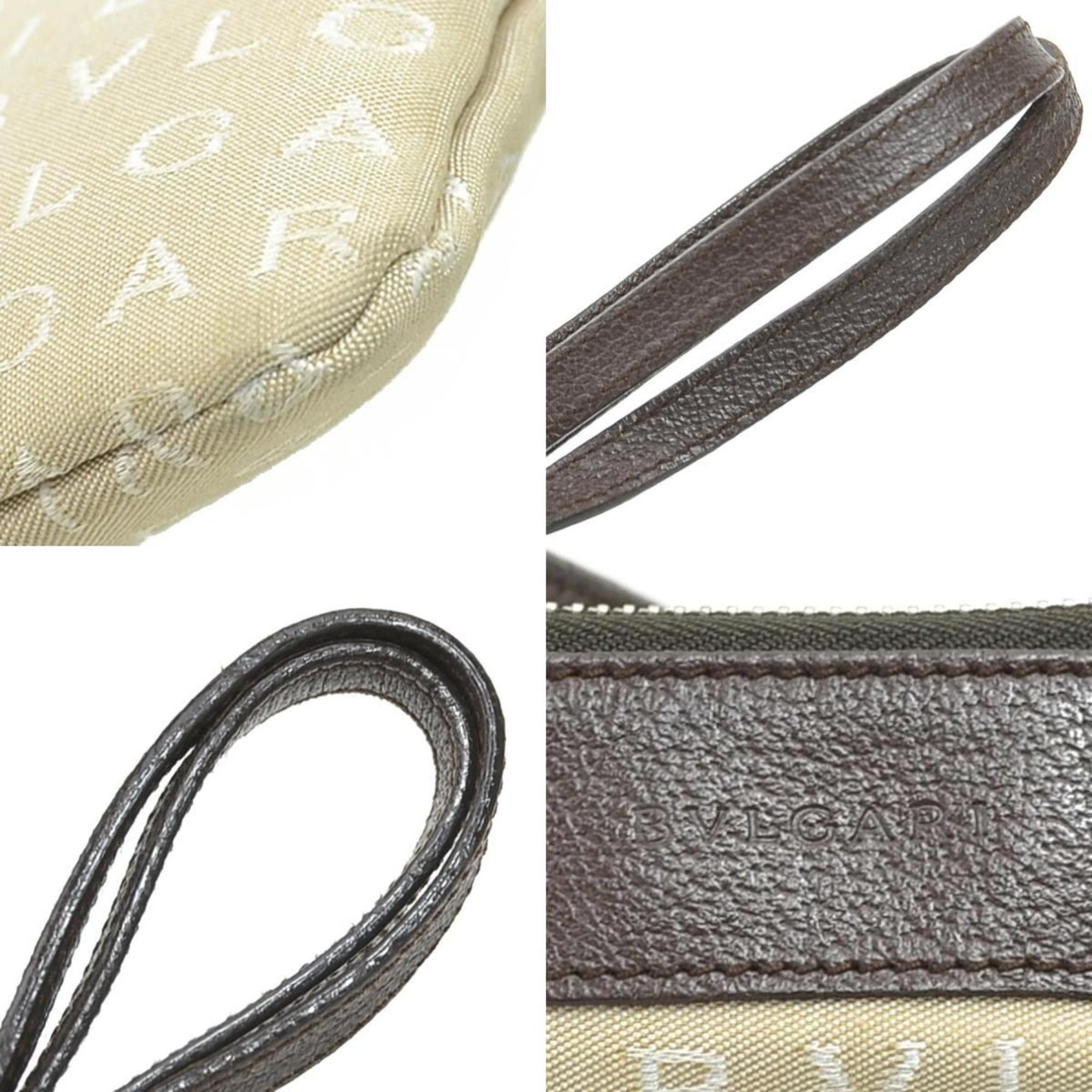 Bvlgari BVLGARI Shoulder Bag Canvas Leather Brown x Beige Women's h31259a Size ONE SIZE - 4 Thumbnail