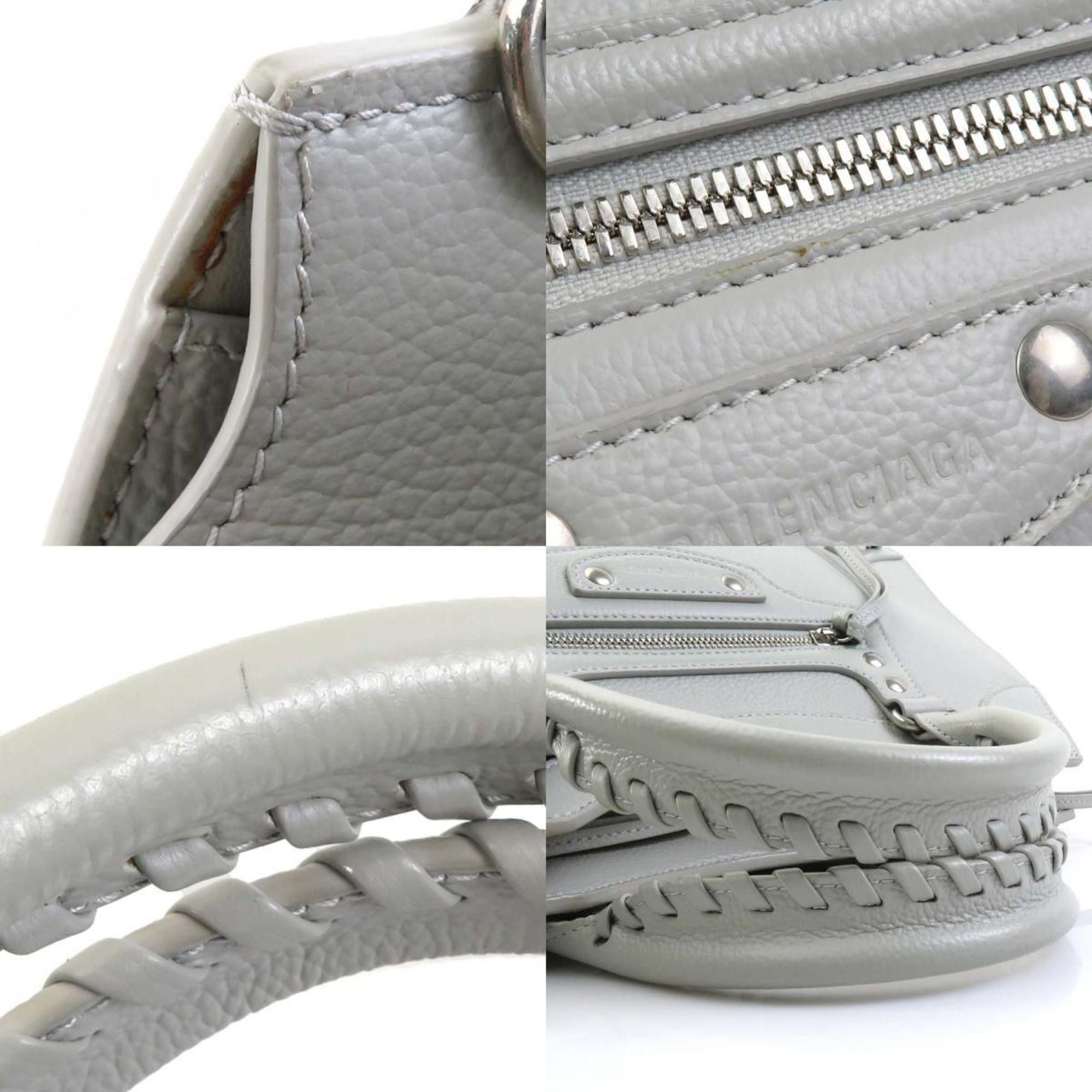 Balenciaga BALENCIAGA Handbag Shoulder Bag Neo Classic Leather Light Gray Silver Women's e60573f Size ONE SIZE - 4 Thumbnail