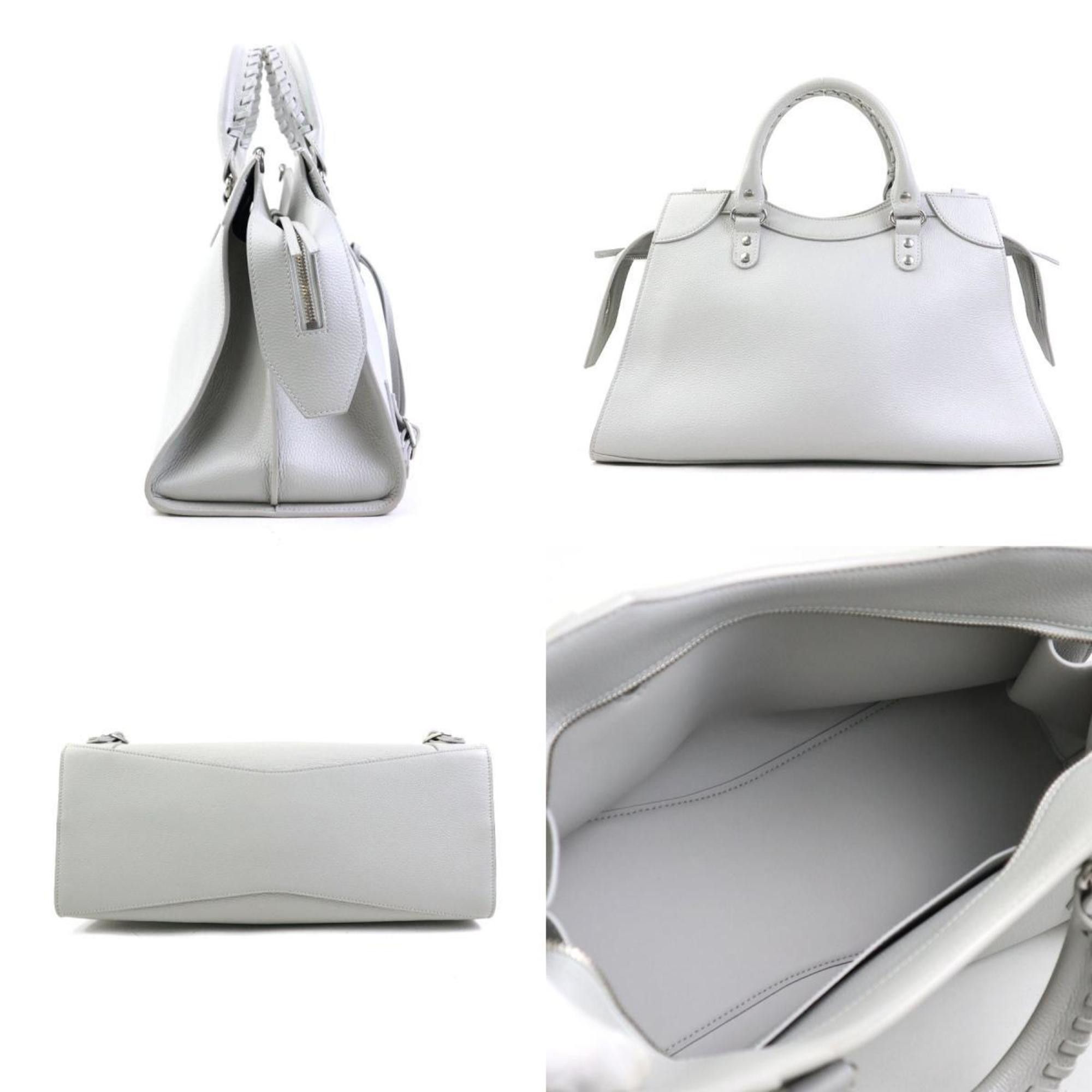 Balenciaga BALENCIAGA Handbag Shoulder Bag Neo Classic Leather Light Gray Silver Women's e60573f Size ONE SIZE - 2 Thumbnail