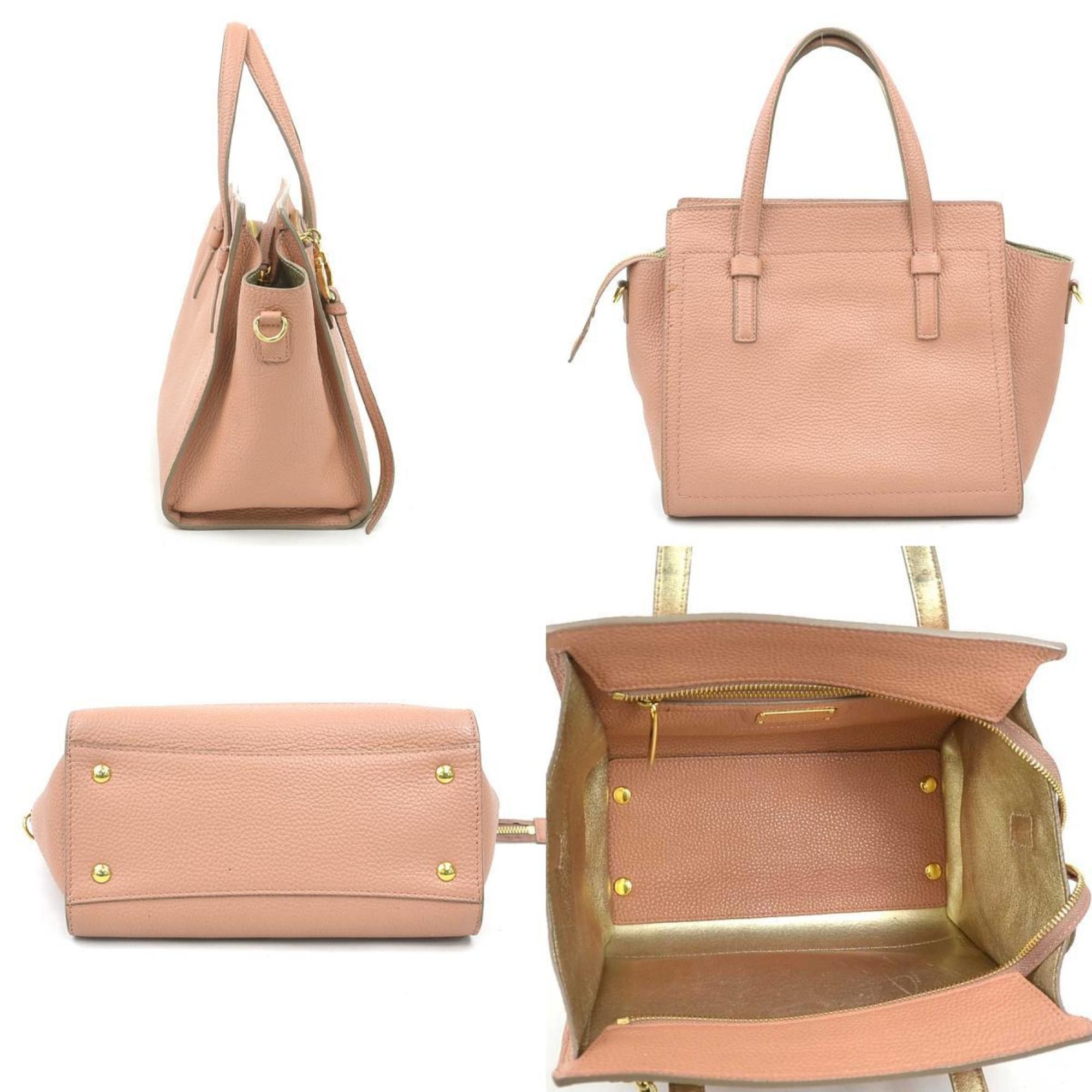 Salvatore Ferragamo Salvatore Ferragamo handbag shoulder bag Gancini leather coral pink ladies r10638a Size ONE SIZE - 2 Thumbnail