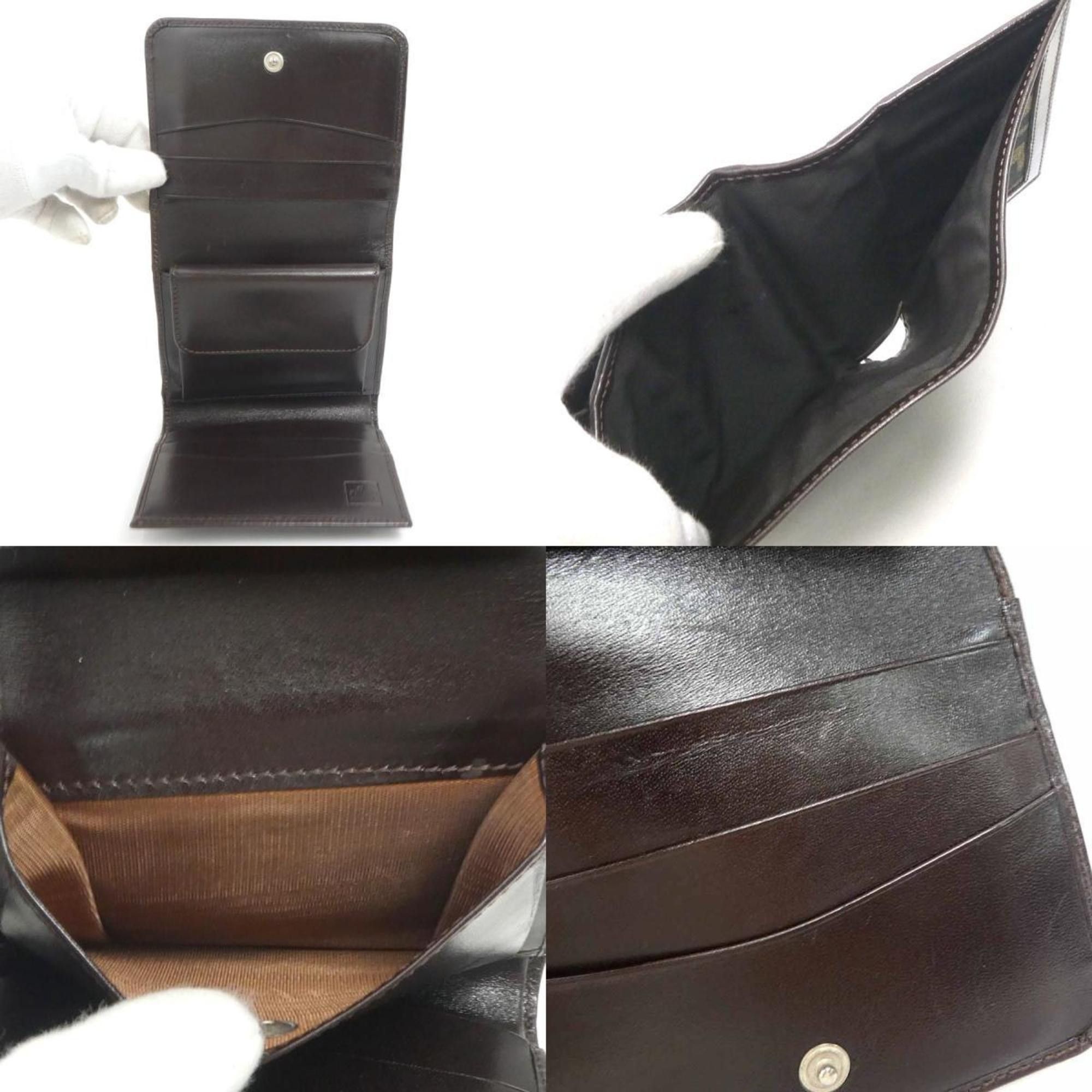 Fendi FENDI Tri-fold Wallet Zucca Canvas Leather Brown Women's e60560g Size ONE SIZE - 4 Thumbnail