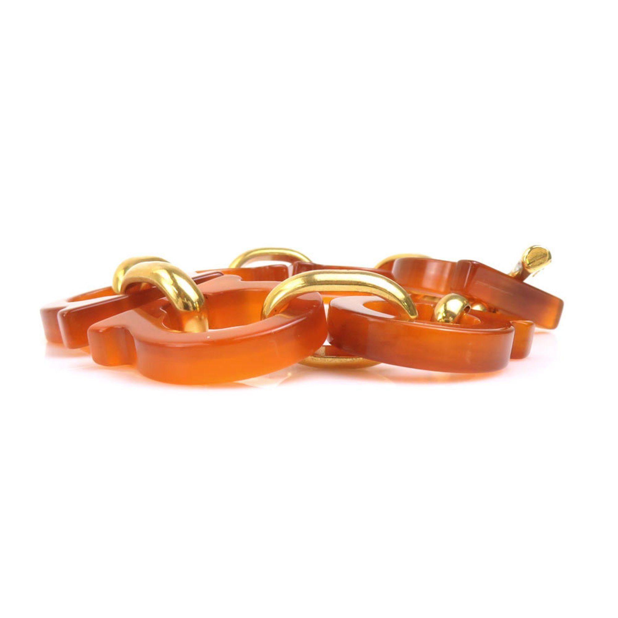 Salvatore Ferragamo Salvatore Ferragamo Bracelet Gancini Plastic Metal Brown Gold Women's e60548g Size ONE SIZE - 2 Thumbnail