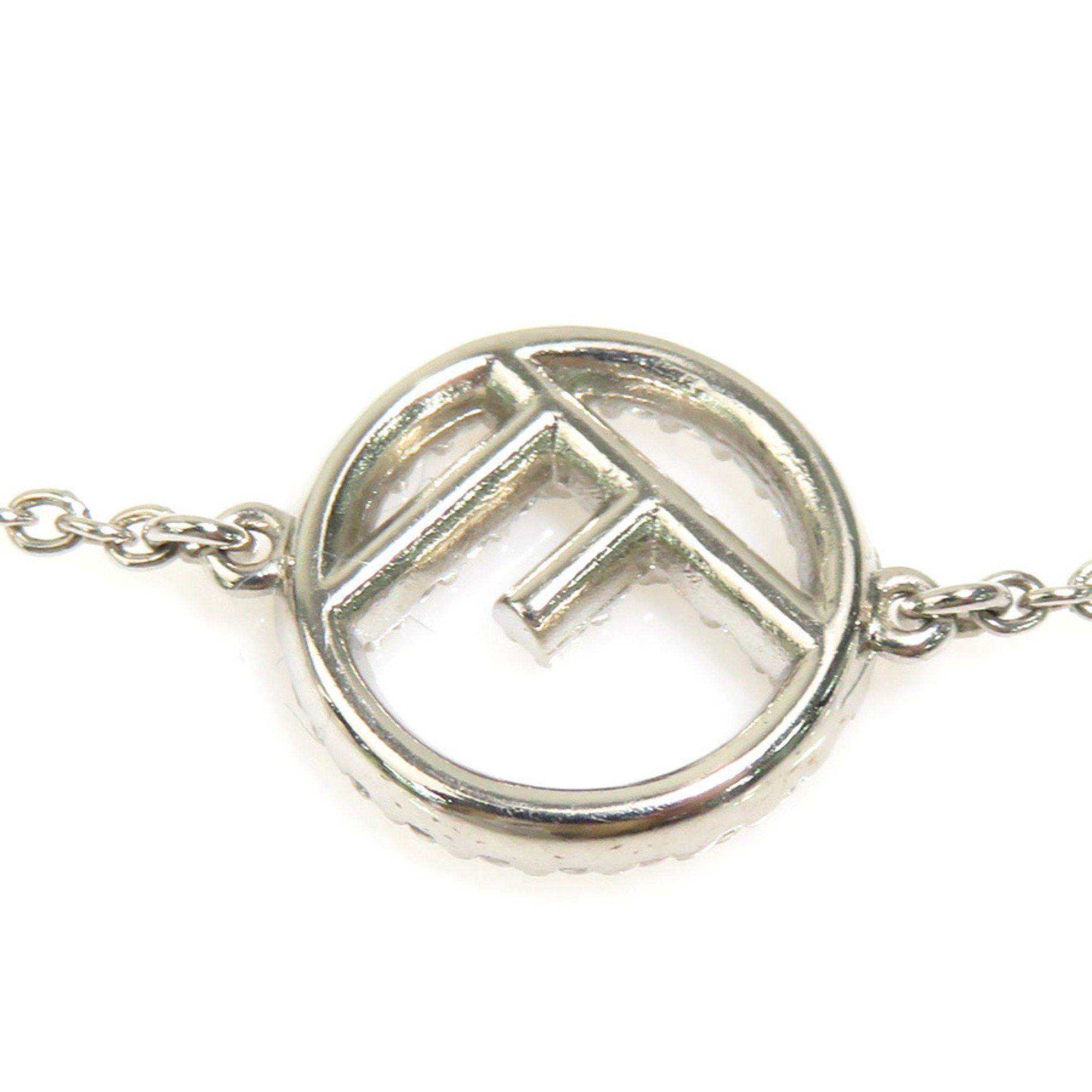 Fendi FENDI bracelet F is metal rhinestone silver ladies e60570g Size ONE SIZE - 4 Thumbnail