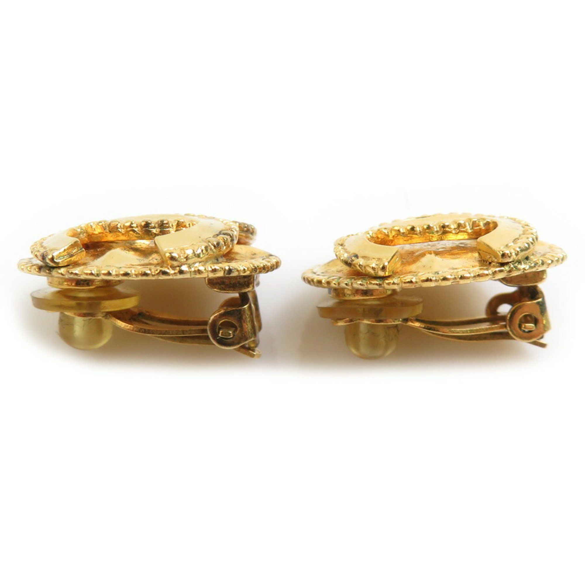 Chanel CHANEL Coco Mark Metal Gold Earrings for Women e60544a Size ONE SIZE - 2 Thumbnail