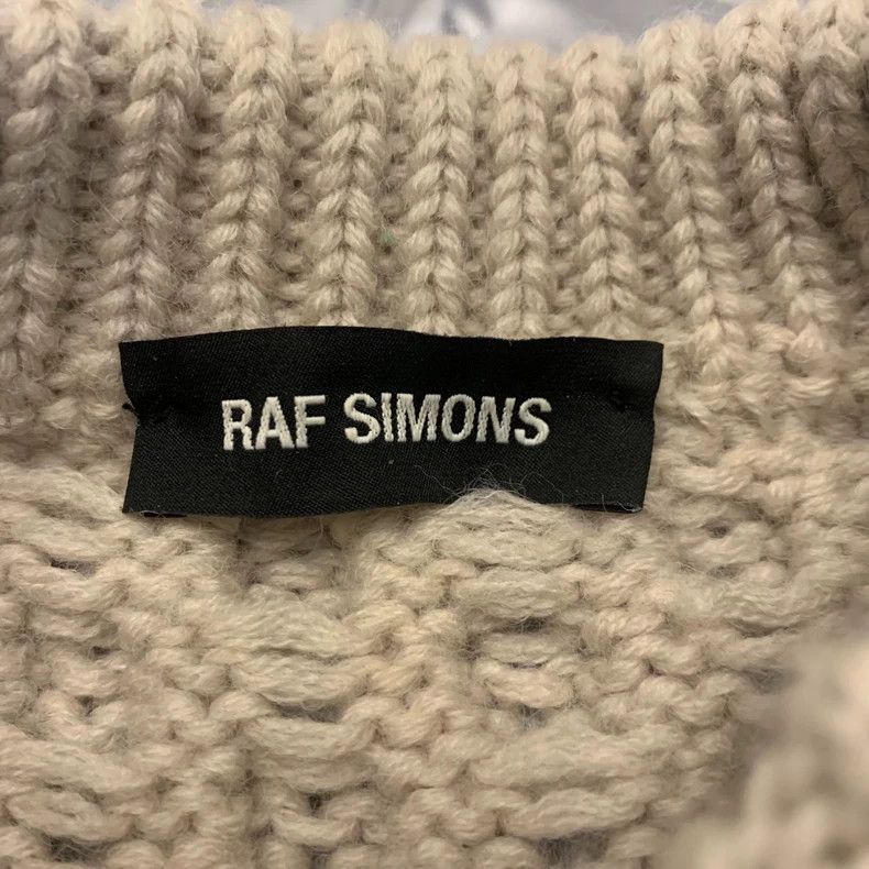Raf Simons raf simons geometric knit sweater in beige Size US M / EU 48-50 / 2 - 4 Thumbnail