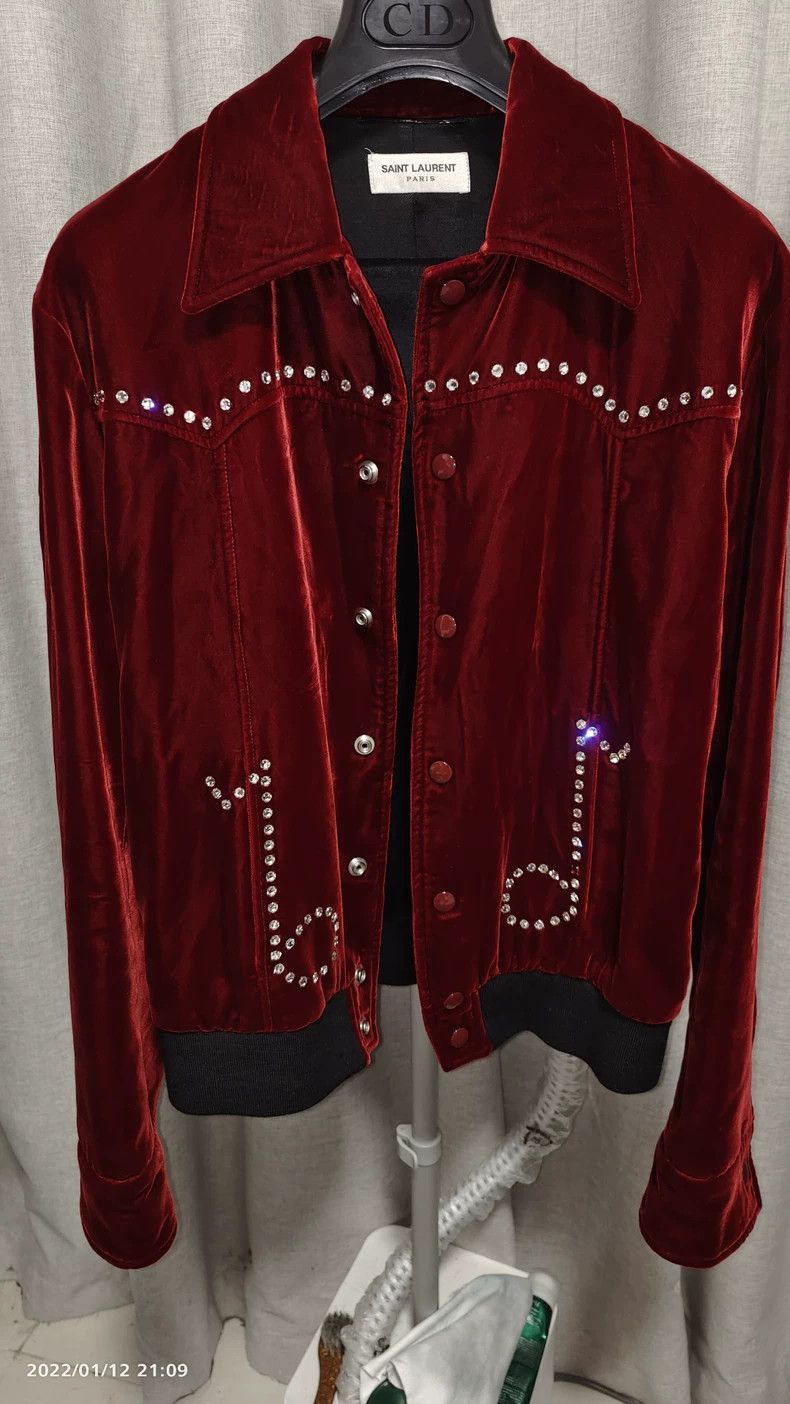 Saint Laurent Paris saint laurent red velvet musical note jacket Size US L / EU 52-54 / 3 - 2 Thumbnail
