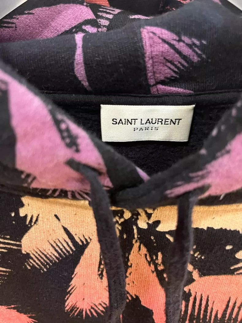 Saint Laurent Paris saint laurent palm print hoodie in medium Size US M / EU 48-50 / 2 - 3 Thumbnail
