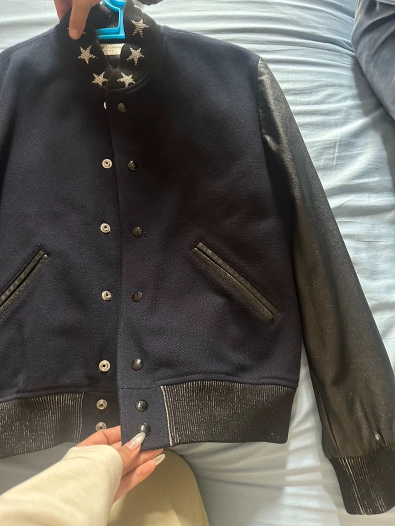 Yves Saint Laurent ysl varsity jacket with star detailing Size US L / EU 52-54 / 3 - 2 Thumbnail