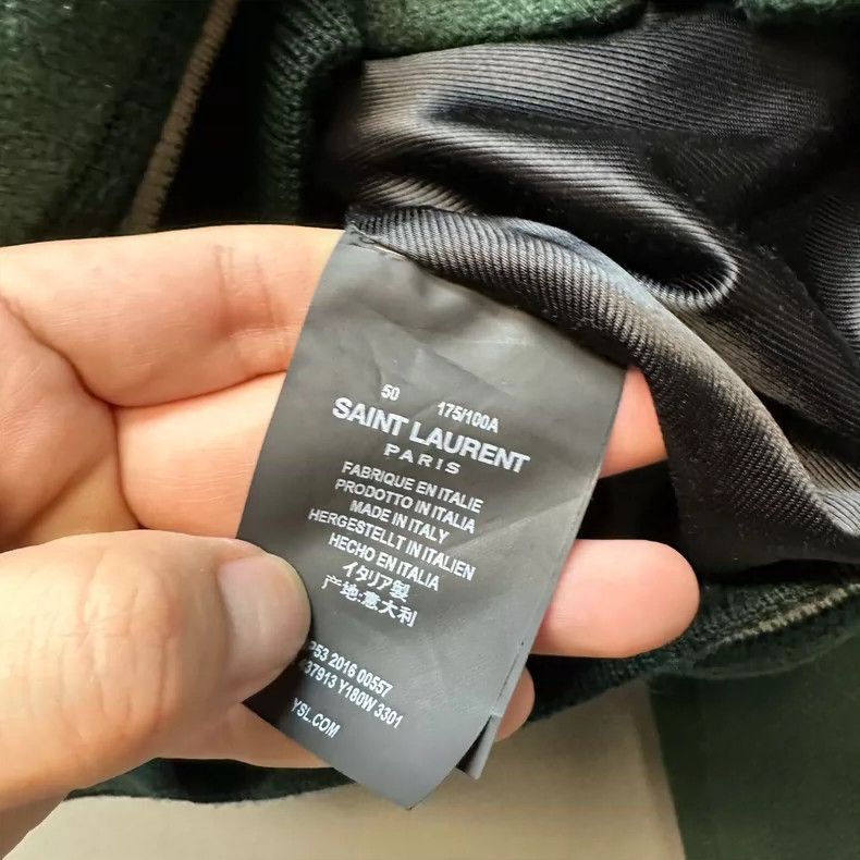 Saint Laurent Paris classic green baseball jacket by saint laurent Size US M / EU 48-50 / 2 - 5 Thumbnail