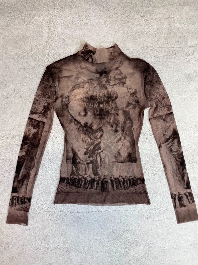 Jean Paul Gaultier sheer long sleeve artistic top by gaultier Size US M / EU 48-50 / 2 - 2 Thumbnail