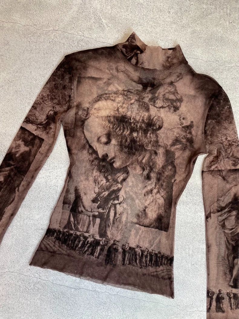 Jean Paul Gaultier sheer long sleeve artistic top by gaultier Size US M / EU 48-50 / 2 - 3 Thumbnail