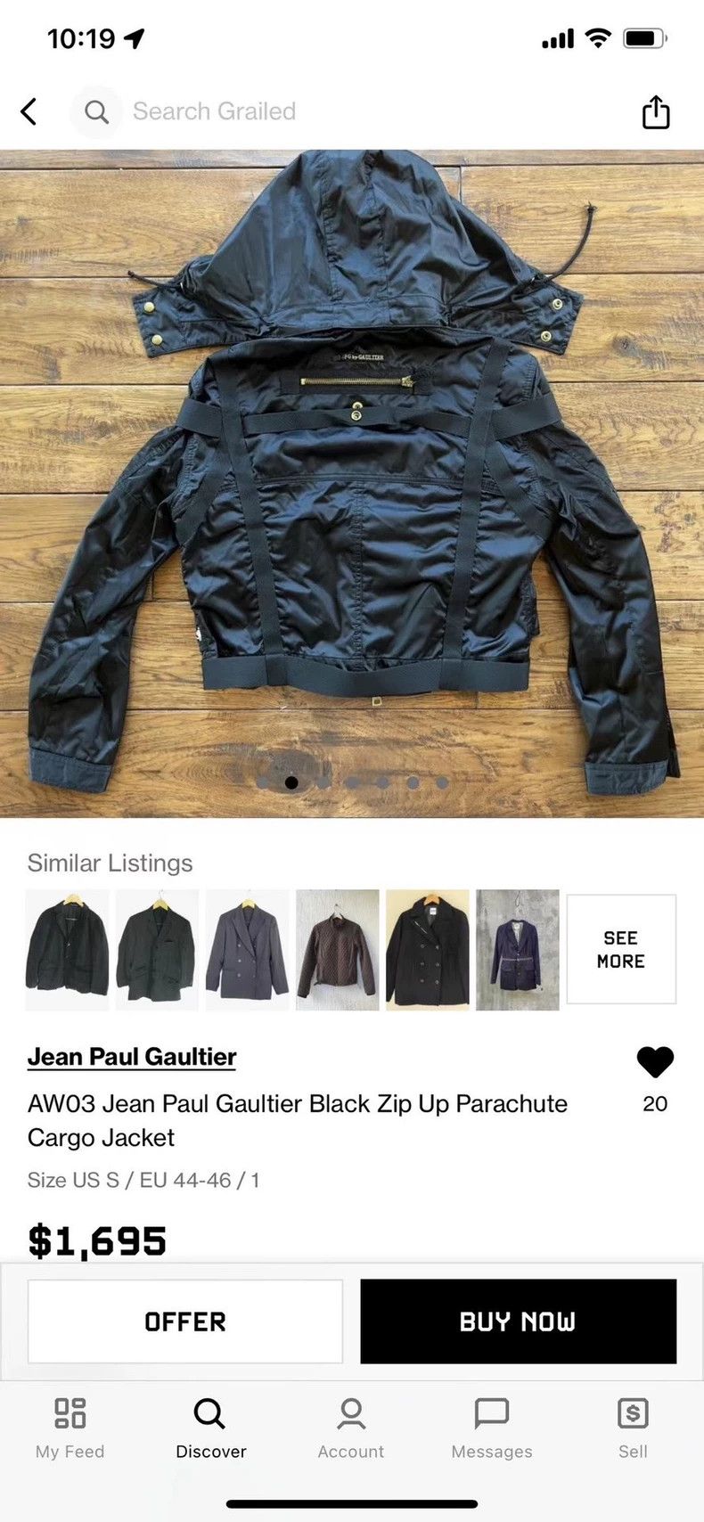 Jean Paul Gaultier jean paul gaultier black cropped jacket Size US M / EU 48-50 / 2 - 5 Thumbnail