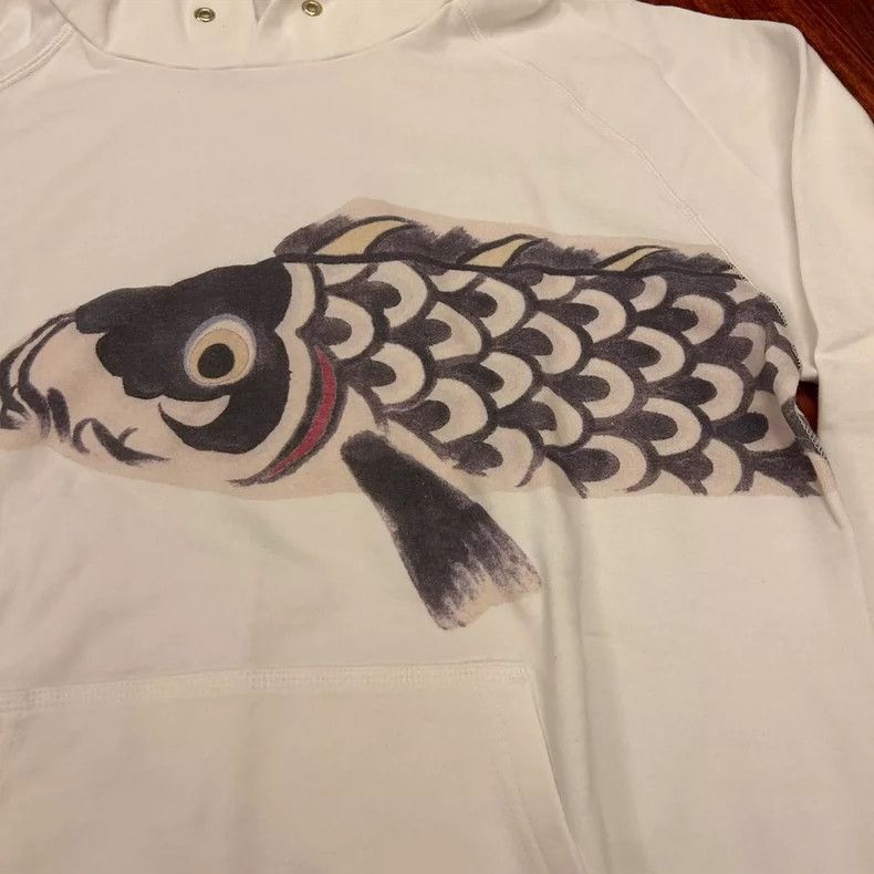Visvim visvim upstreamer hoodie with hand-painted koi Size US M / EU 48-50 / 2 - 3 Thumbnail
