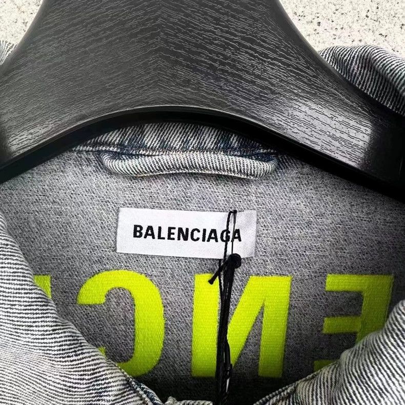 Balenciaga balenciaga embroidered logo denim jacket Size US M / EU 48-50 / 2 - 2 Thumbnail