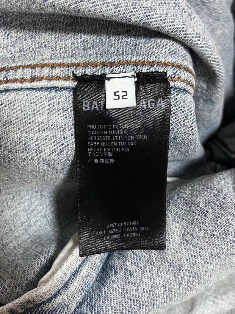 Balenciaga balenciaga denim jacket with logo back Size US L / EU 52-54 / 3 - 4 Thumbnail