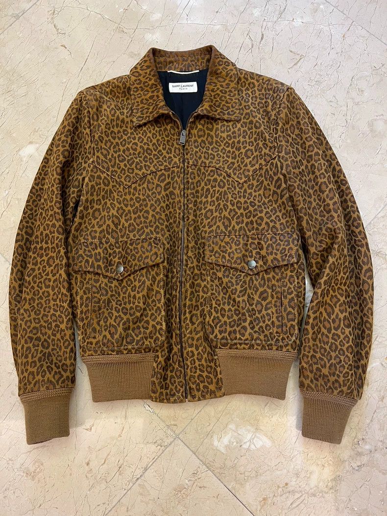 Saint Laurent Paris saint laurent leopard print jacket size 44 Size US M / EU 48-50 / 2 - 2 Thumbnail