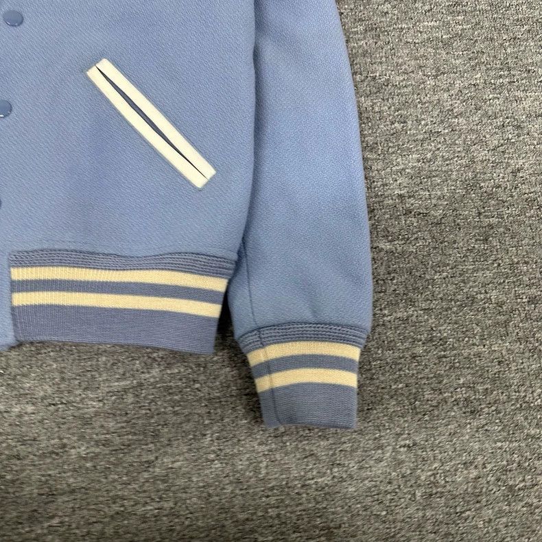 Saint Laurent Paris saint laurent baby blue baseball jacket Size US S / EU 44-46 / 1 - 6 Thumbnail