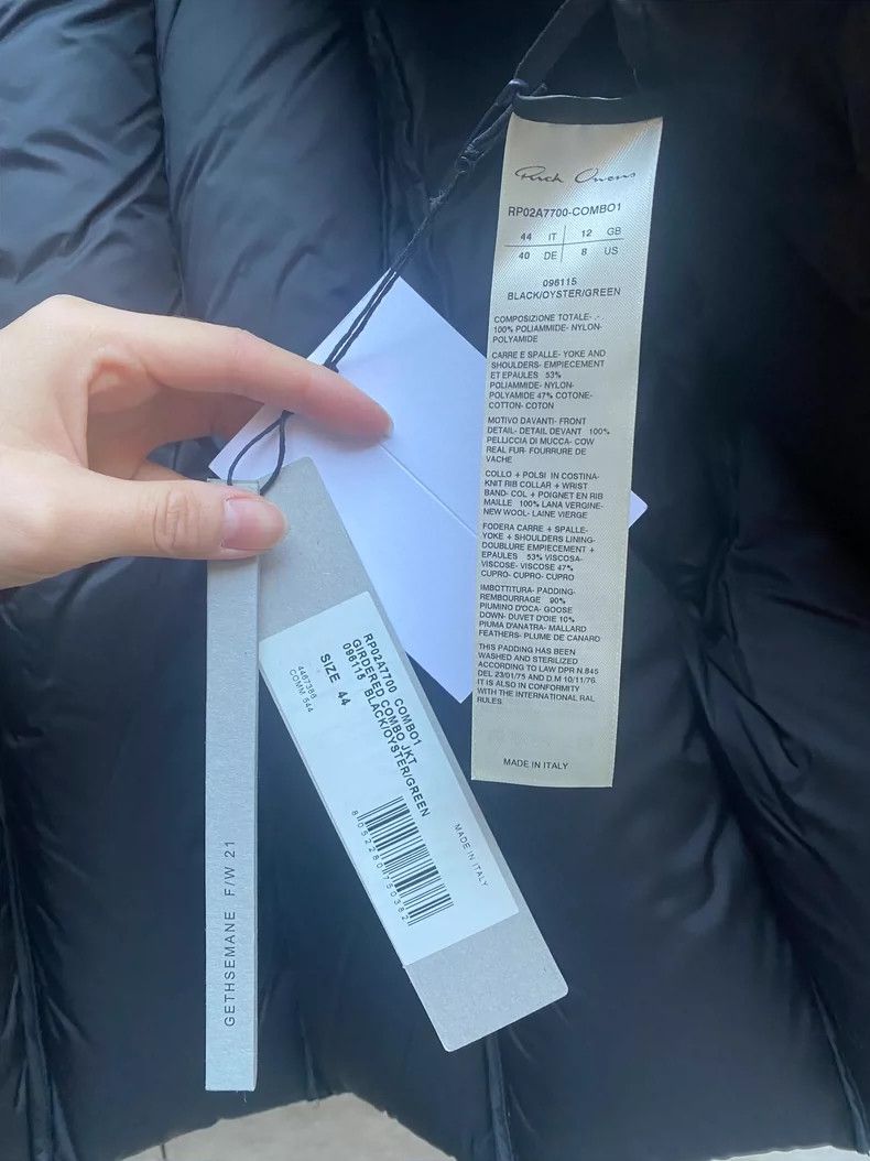 Rick Owens Rick Owens Down Jacket with Batwing Sleeves Size US M / EU 48-50 / 2 - 9 Thumbnail