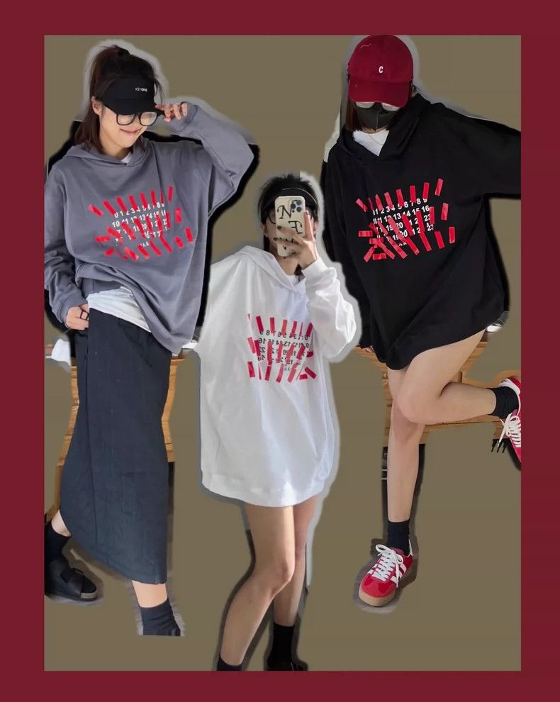 Maison Margiela Maison Margiela White Logo Print Sweatshirt Size US L / EU 52-54 / 3 - 8 Thumbnail