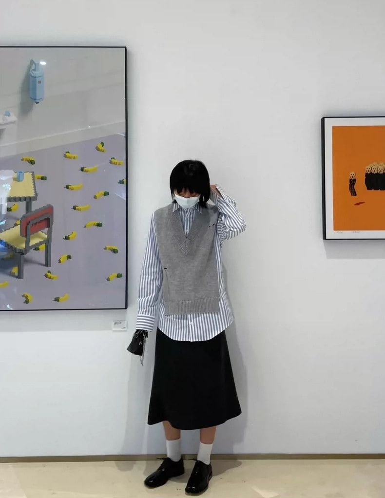 Maison Margiela Maison Margiela Knit and Woven Striped Shirt Size US M / EU 48-50 / 2 - 6 Thumbnail