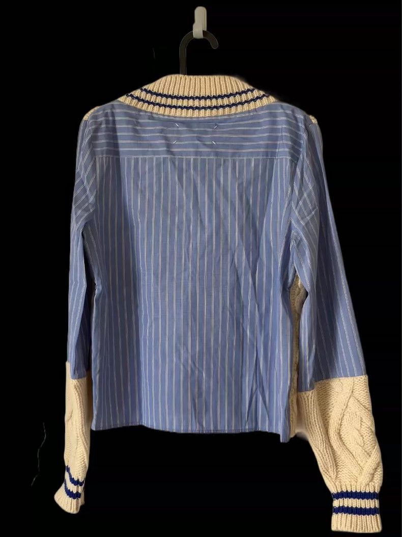 Maison Margiela Maison Margiela Knit and Woven Striped Shirt Size US M / EU 48-50 / 2 - 2 Thumbnail