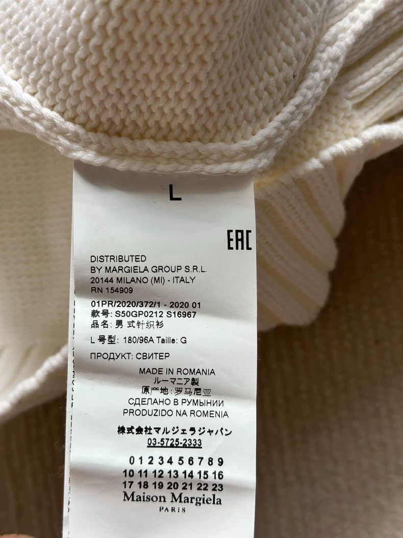 Maison Margiela classic logo ribbed knit sweater Size US L / EU 52-54 / 3 - 2 Thumbnail