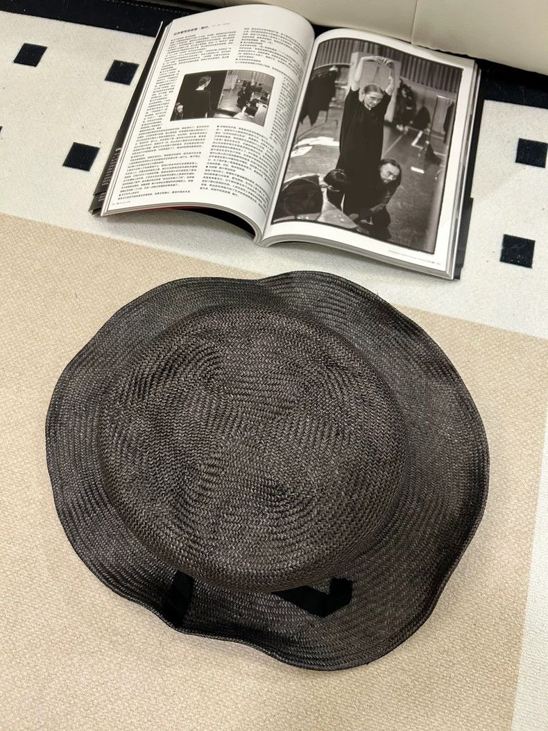 Yohji Yamamoto yohji yamamoto summer straw hat with irregular brim Size ONE SIZE - 4 Thumbnail