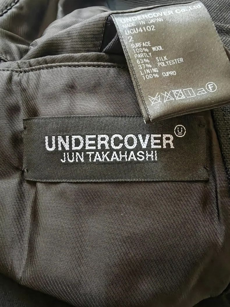 Undercover modern black long coat for men Size US M / EU 48-50 / 2 - 5 Thumbnail