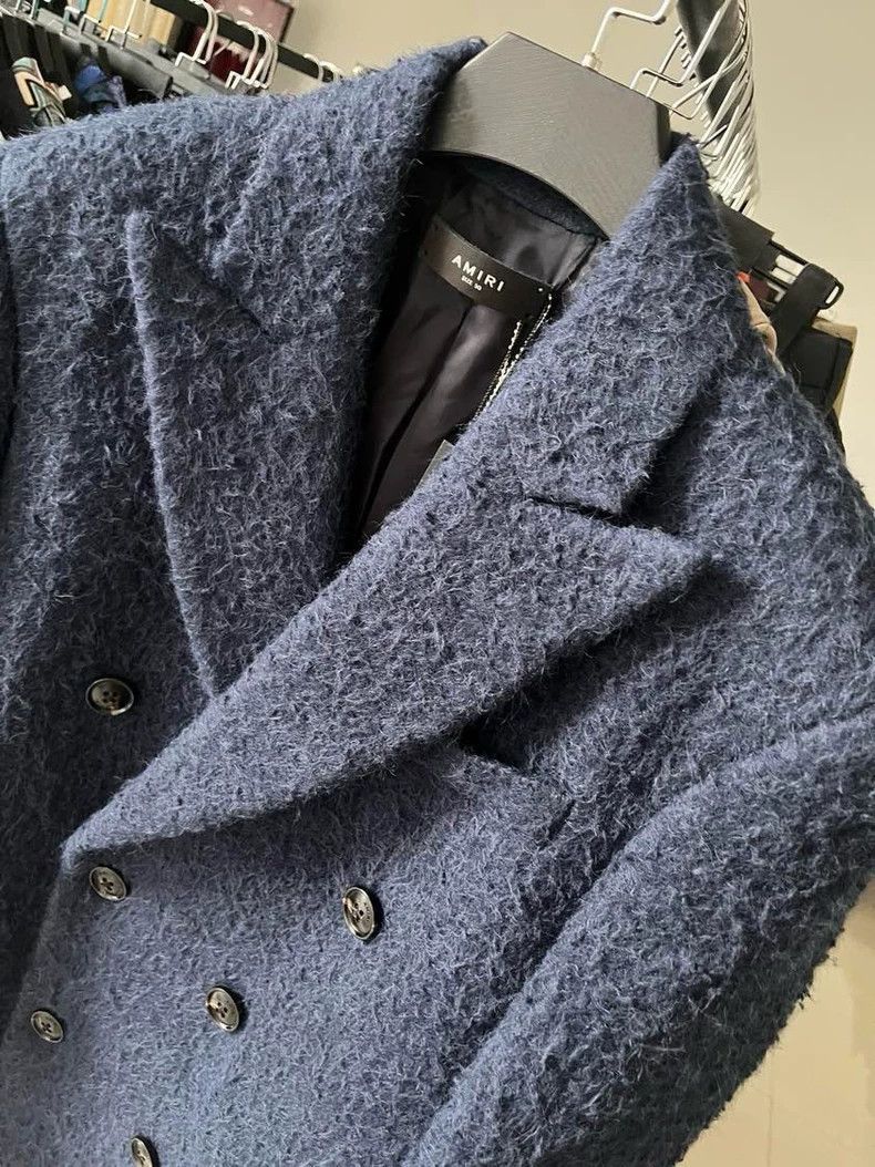 Amiri amiri long navy alpaca wool coat Size US L / EU 52-54 / 3 - 2 Thumbnail