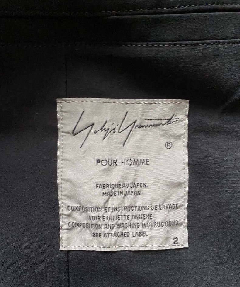 Yohji Yamamoto yohji yamamoto pour homme black silk double jacket Size US L / EU 52-54 / 3 - 3 Thumbnail