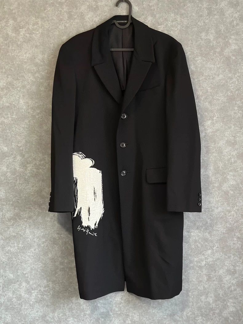 Yohji Yamamoto yohji yamamoto pour homme embroidered wool coat Size US M / EU 48-50 / 2 - 2 Thumbnail