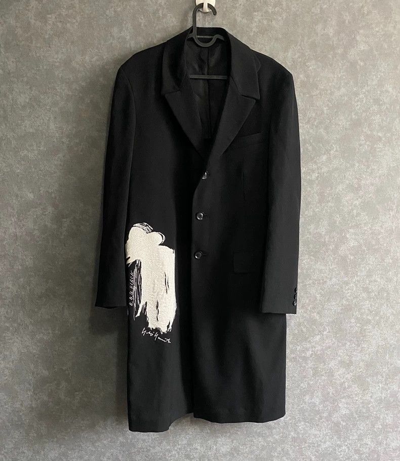 Yohji Yamamoto yohji yamamoto pour homme embroidered wool coat Size US M / EU 48-50 / 2 - 6 Thumbnail