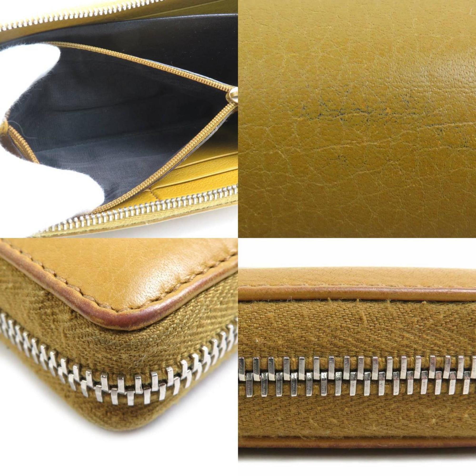 Gucci GUCCI Round Long Wallet Leather Beige Brown Silver Men's Women's 224246 e60539a Size ONE SIZE - 4 Thumbnail