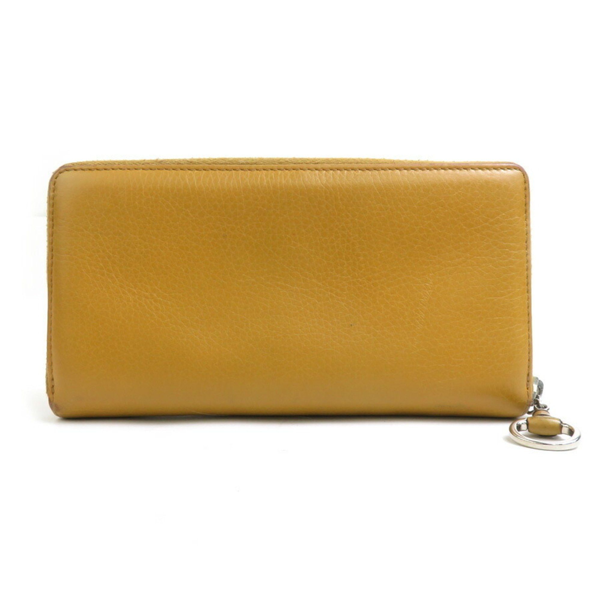Gucci GUCCI Round Long Wallet Leather Beige Brown Silver Men's Women's 224246 e60539a Size ONE SIZE - 2 Thumbnail