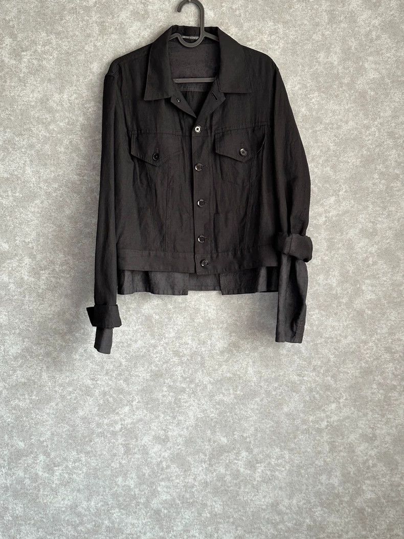 Yohji Yamamoto yohji yamamoto pour homme black cropped jacket Size US M / EU 48-50 / 2 - 2 Thumbnail