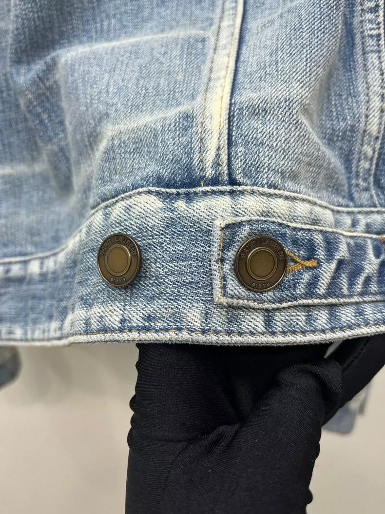 Saint Laurent Paris saint laurent denim jacket with anchor patch Size US S / EU 44-46 / 1 - 4 Thumbnail