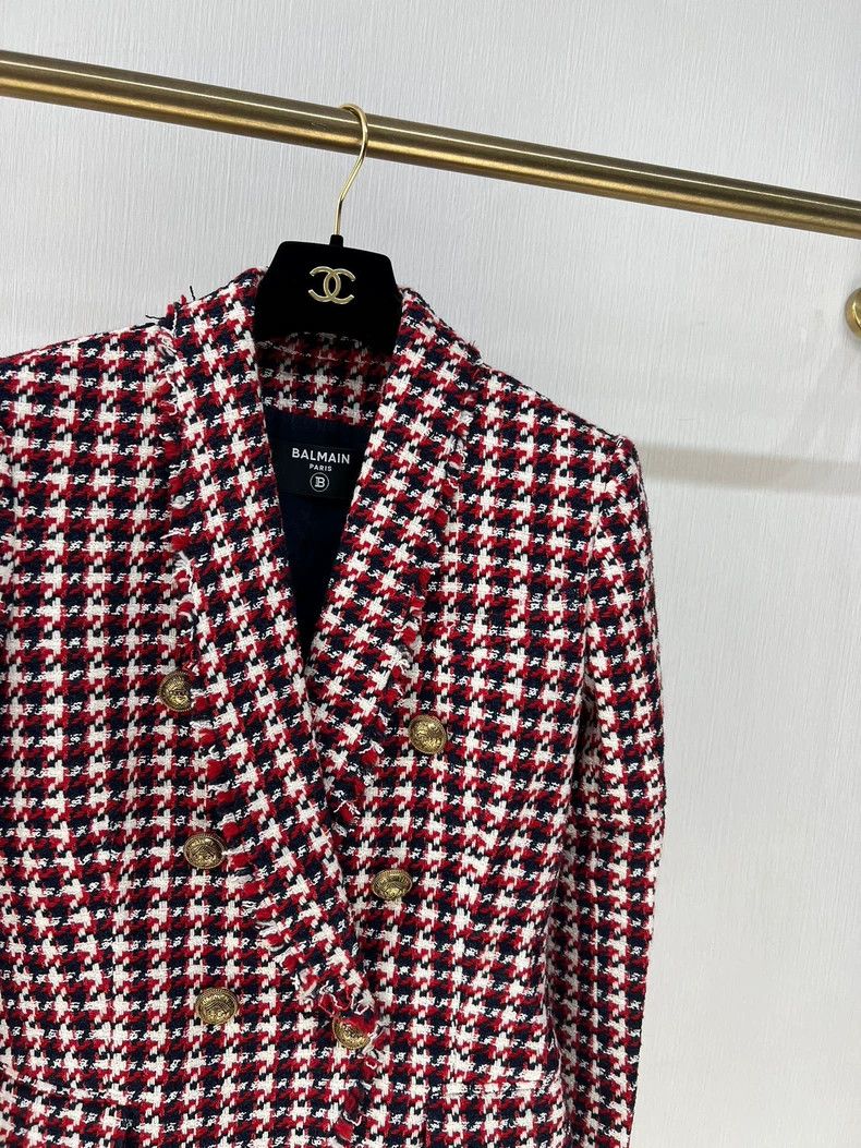 Balmain balmain tweed double-breasted coat Size US M / EU 48-50 / 2 - 3 Thumbnail