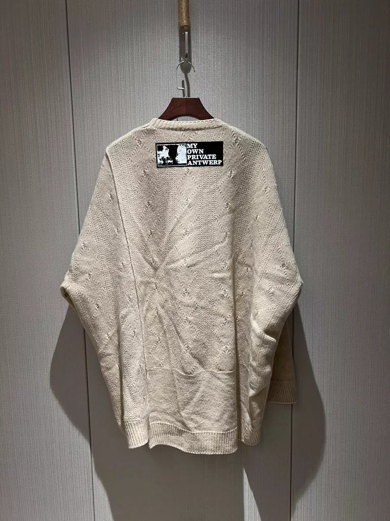 Raf Simons oversized beige sweater with patches Size US L / EU 52-54 / 3 - 6 Thumbnail