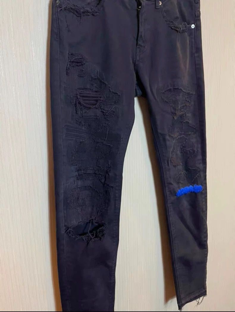 Undercover black skinny jeans with blue detailing Size US 28 / EU 44 - 2 Thumbnail