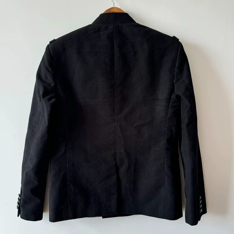 Yves Saint Laurent Saint Laurent Black Courtyard Jacket with Silver Buttons Size US L / EU 52-54 / 3 - 2 Thumbnail