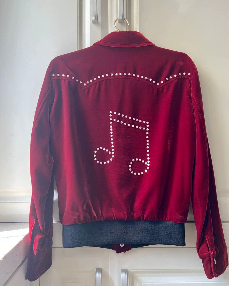 Saint Laurent Paris classic red velvet crystal detail jacket Size US L / EU 52-54 / 3 - 2 Thumbnail