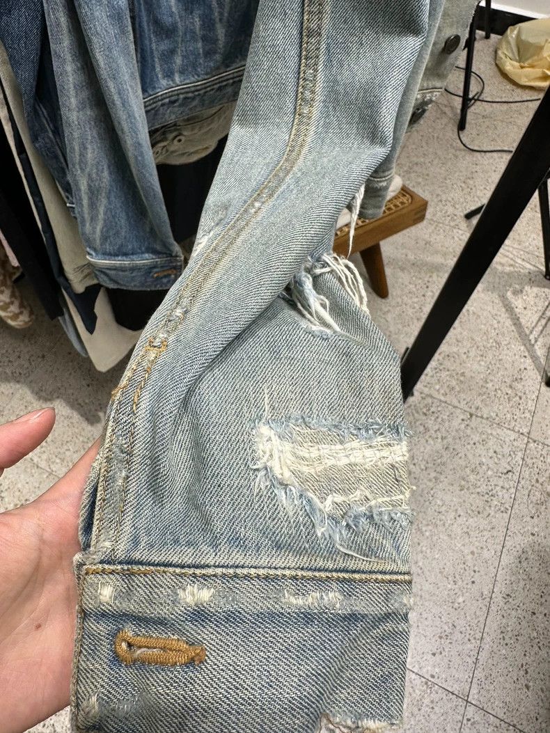 Kapital stylish distressed denim jacket with pockets Size US L / EU 52-54 / 3 - 5 Thumbnail
