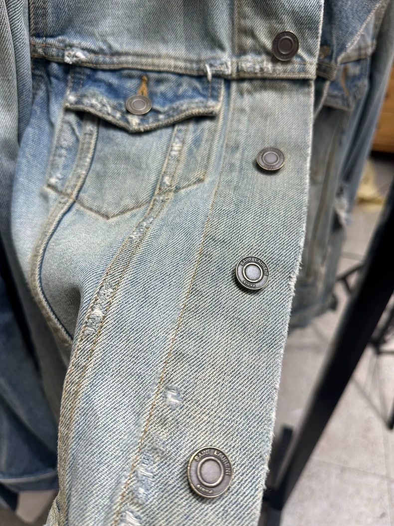 Kapital stylish distressed denim jacket with pockets Size US L / EU 52-54 / 3 - 6 Thumbnail