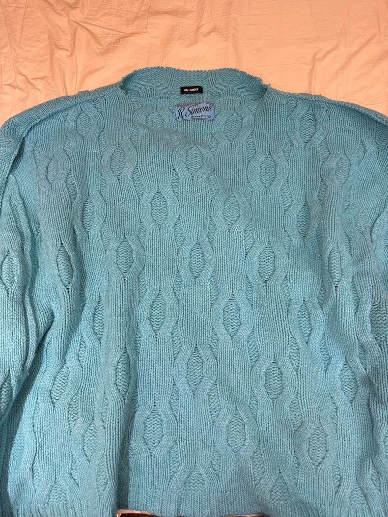 Raf Simons oversized blue knit sweater by raf simons Size US L / EU 52-54 / 3 - 5 Thumbnail