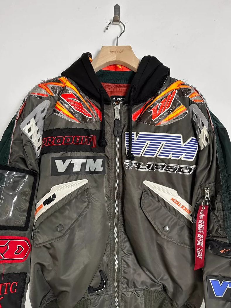 vetements x alpha bomber jacket with silicone